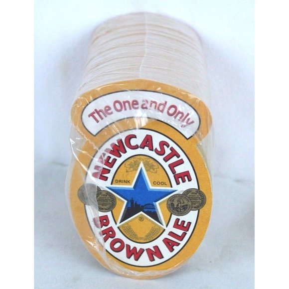 Pkg Newcastle Brown Ale Beer No Bullocks Bar Coasters The One Only Barware New - Picture 1 of 4